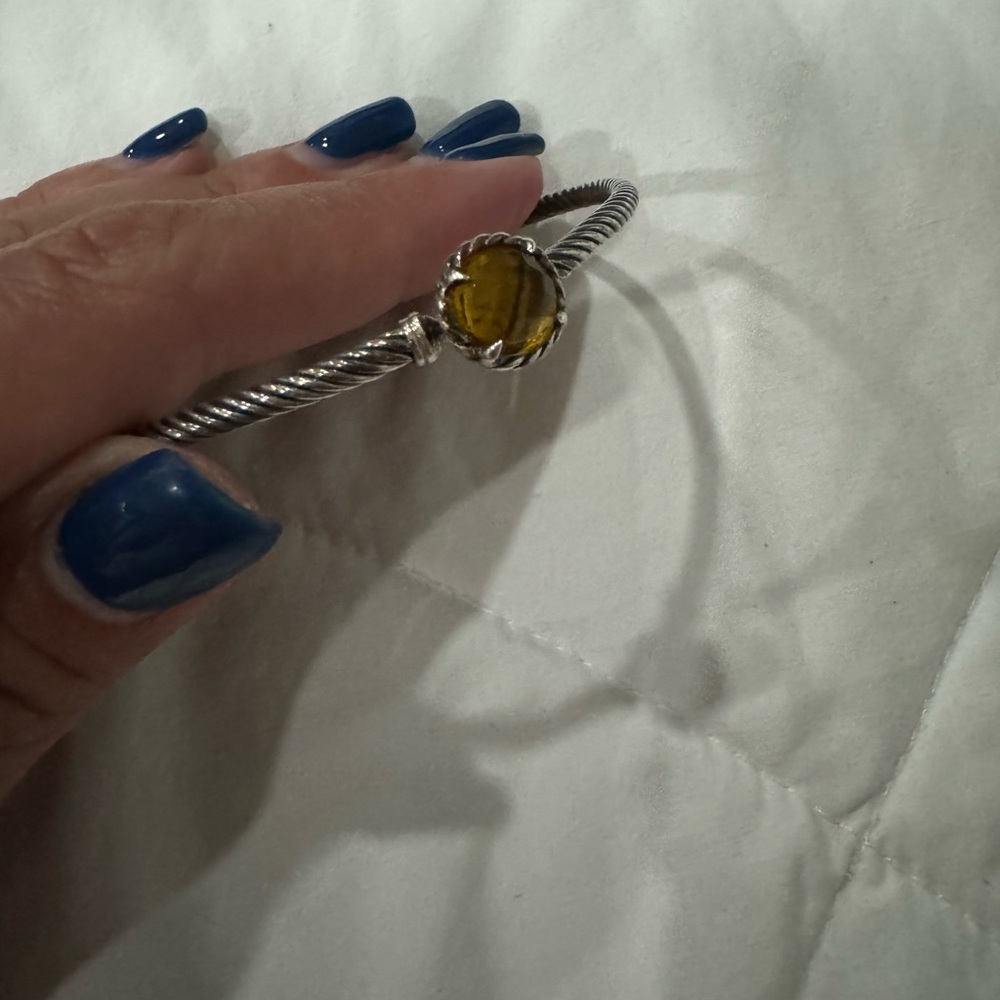 Cable bracelet in citrine